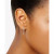 Small Cubic Zirconia In & Out Oval Hoop Earrings in 18k Gold-Plated Sterling Silver, 0.6", Created for Macy's