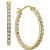 Small Cubic Zirconia In & Out Oval Hoop Earrings in 18k Gold-Plated Sterling Silver, 0.6", Created for Macy's