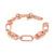 14K Rose Gold-Plated Brass Empire Link Chain Bracelet