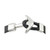 Anchor Clasp Black Leather Bracelet in Stainless Steel