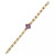 Amethyst Flower Cluster Stampato Link Bracelet (5-1/5 ct. t.w.) in 14k Gold-Plated Sterling Silver (Also in Citrine)