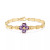 Amethyst Flower Cluster Stampato Link Bracelet (5-1/5 ct. t.w.) in 14k Gold-Plated Sterling Silver (Also in Citrine)