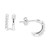 Cubic Zirconia Cuff Hoop Earrings in Sterling Silver