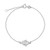 Hamsa Hand Chain Ankle Bracelet in Sterling Silver