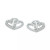 Cubic Zirconia Intertwined Hearts Stud Earrings, Created for Macy's