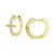 Cubic Zirconia Cross Small Hoop Earrings, 0.625", Created for Macy's