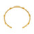 14K Gold Plated Frozen Empire Link Cuff Bracelet