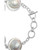 Cultured Button Blister Pearl (18-20mm) Bracelet in Sterling Silver