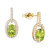 Peridot (1-5/8 ct. t.w.) & Diamond (1/5 ct. t.w.) Halo Drop Earrings in 14k Gold