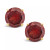 Round-Cut Gemstone Stud Earrings in 14K Yellow Gold