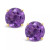 Round-Cut Gemstone Stud Earrings in 14K Yellow Gold