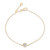 Diamond Miracle Plate Bezel Link Bracelet (1/10 ct. t.w.) in 14k Gold-Plated Sterling Silver, Created for Macy's