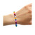 Jac+Jo by Anzie Multicolor Agate & White Topaz Accent Hex Bolt Charm Bracelet in Sterling Silver