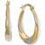 Tapered Oval Small Hoop Earrings in 10k Two-Tone Gold