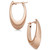 Polished Visor Hoop Earrings in 14k Rose Gold