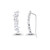 Cubic Zirconia Multi Shape Ear Climbers in Sterling Silver