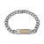 Men's Diamond Accent ID Bracelet in 18k Gold & Stainless Steel