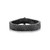 Mens Stainless Steel Polished Honey Comb Design Bracelet - Black Plated