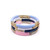 Brushed Gold Disc and Acrylic Stretch Bracelet Stack, 4 Bracelets