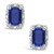 Sapphire (1-1/3 ct. t.w.) and Diamond Accent Stud Earrings in Sterling Silver
