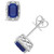 Sapphire (1-1/3 ct. t.w.) and Diamond Accent Stud Earrings in Sterling Silver