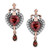Enchanted Disney Garnet (1-1/10 ct. t.w.) & Diamond (1/5 ct. t.w.) Evil Queen Villains Drop Earrings in 14k Rose Gold & Sterling Silver