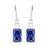 Dangling Earrings in Sterling Silver with Tanzanite