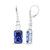 Dangling Earrings in Sterling Silver with Tanzanite