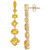 Citrine (6-1/2 ct. t.w.) & Diamond (1/20 ct. t.w.) Drop Earrings in 14k Gold-Plated Sterling Silver