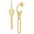 Polished Mariner & Paperclip Link Drop Earrings in 10k Gold