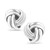 Double Love Knot Stud Earrings in Silver or 18k Gold Over Silver, Created for Macy's