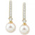 Cultured Freshwater Pearl (6mm) & Diamond (1/5 ct. t.w.) Drop Earrings in 14k Yellow Gold (Also in White Gold)