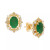 Ruby (1-1/3 ct. t.w.) & Diamond (1/8 ct. t.w.) Stud Earrings in 14k Yellow Gold (Also Available in Saphire & Emerald)