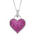 Ruby (6-1/2 ct. t.w.) and Diamond (1/2 ct. t.w.) Pave Heart Pendant in 14k White Gold