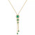 Sapphire (3/4 ct. t.w.) & Diamond (1/6 ct. t.w.) Triple Halo Lariat Necklace in Gold-Plated Silver, 16" + 2" extender (Also in Ruby & Emerald)