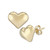 Puffed Heart Stud Earrings Set in 14k Yellow Gold (8mm)