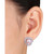 Pink Cultured Freshwater Pearl (10-1/2mm) & Cubic Zirconia Love Knot Stud Earrings in Sterling Silver