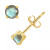 Labradorite Stud Earrings in 14k Gold (Also in Onyx & Turquoise)