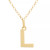 Initial Pendant Necklace with 18" Chain in 14k Yellow Gold