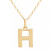 Initial Pendant Necklace with 18" Chain in 14k Yellow Gold