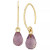 Gemstone Briolette Drop Earring in 14k Yellow Gold Available in Amethyst, Citrine, and Peridot.