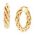 Braided Small Hoop Earrings in 10k Gold, 1"