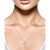 Diamond Round & Baguette Cross 18" Pendant Necklace (1/4 ct. t.w.) in 10k White Gold