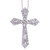 Diamond Round & Baguette Cross 18" Pendant Necklace (1/4 ct. t.w.) in 10k White Gold