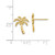 Palm Tree Stud Earrings in 14k Gold