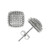 Diamond Square Cluster Stud Earrings (1/6 ct. t.w.) in Sterling Silver