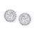 Lab-Created Diamond Cluster Bead Frame Stud Earrings (1/4 ct. t.w.) in Sterling Silver