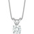 Diamond Solitaire 18" Pendant Necklace (1/2 ct. t.w.) in 14k White Gold