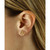 Twist Clover Stud Earrings Set in 14k Yellow Gold