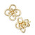 Twist Clover Stud Earrings Set in 14k Yellow Gold